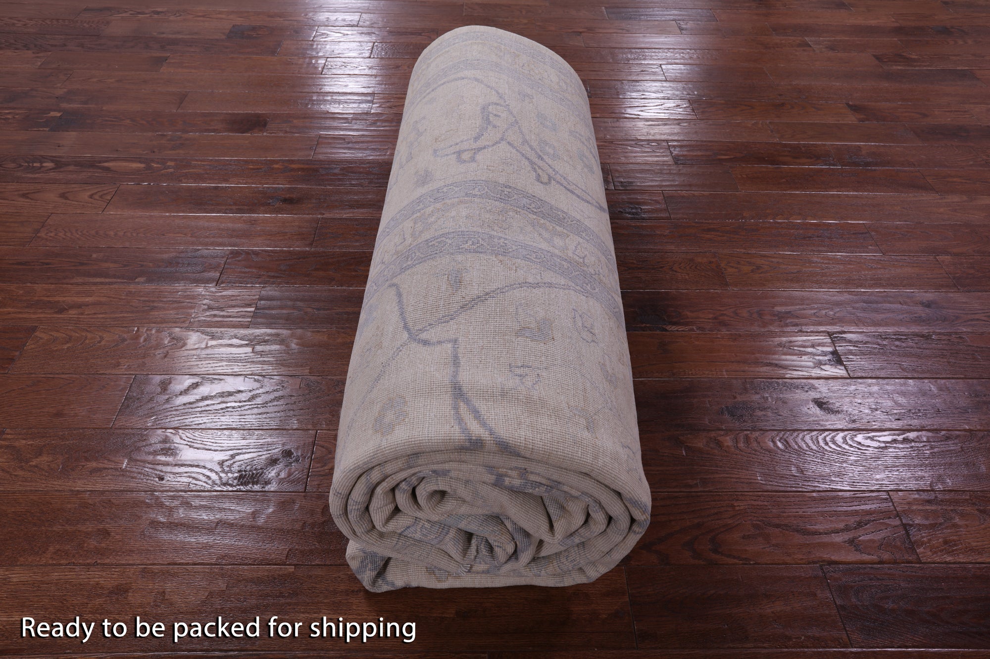 Ivory Square Turkish Oushak Hand Knotted Wool Rug - 15' 5" X 15' 8" - Golden Nile