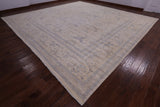 Ivory Square Turkish Oushak Hand Knotted Wool Rug - 15' 5" X 15' 8" - Golden Nile