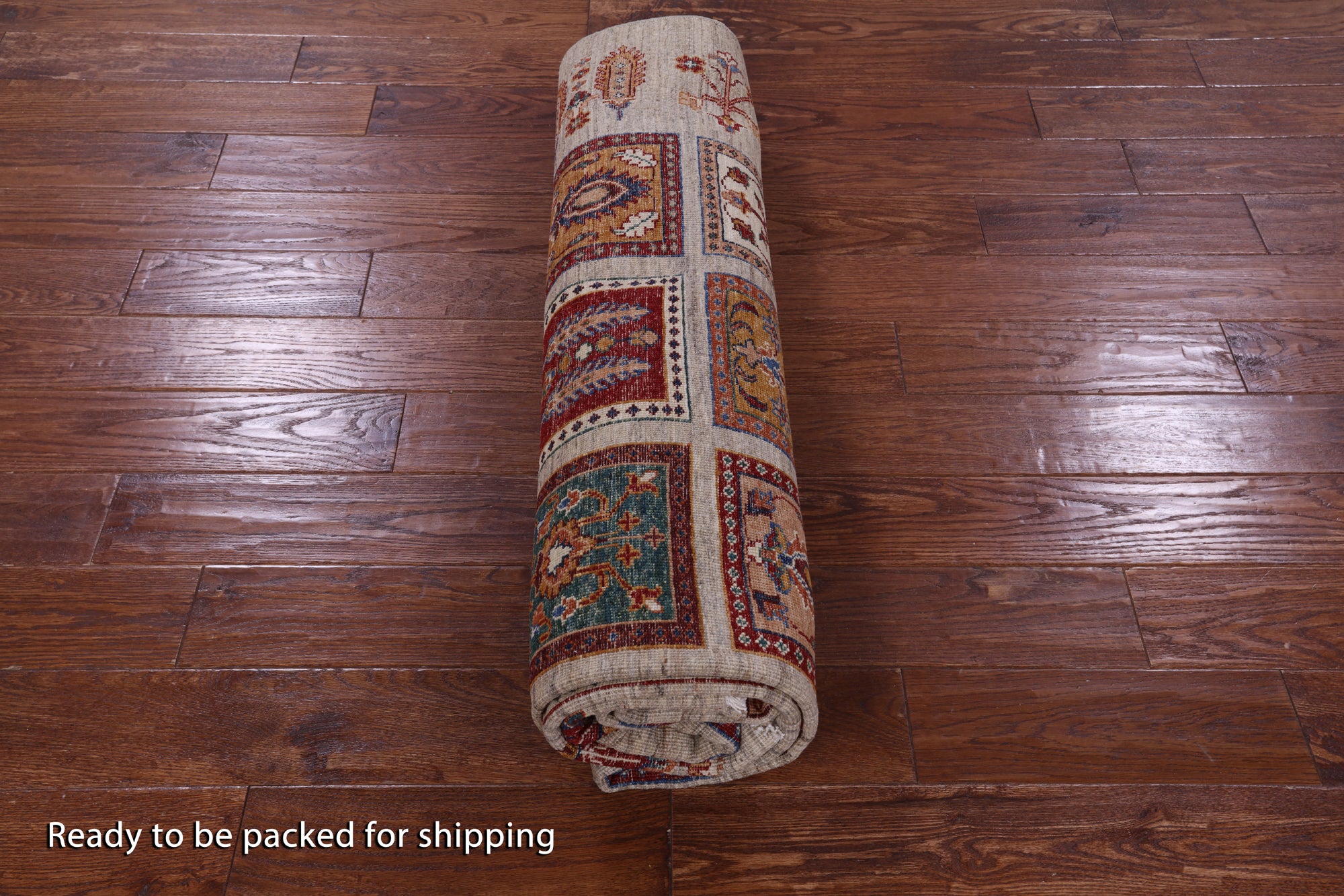 Garden Design Persian Hand Knotted Wool Rug - 6' 10" X 9' 5" - Golden Nile
