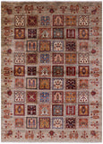 Garden Design Persian Hand Knotted Wool Rug - 6' 10" X 9' 5" - Golden Nile