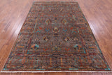 Peshawar Hand Knotted Wool Rug - 6' 11" X 9' 9" - Golden Nile