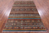 Khorjin Persian Gabbeh Hand Knotted Wool Rug - 6' 0" X 8' 11" - Golden Nile