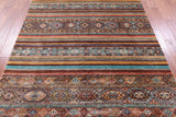 Khorjin Persian Gabbeh Hand Knotted Wool Rug - 6' 0" X 8' 11" - Golden Nile