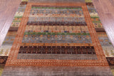 Tribal Persian Gabbeh Hand Knotted Wool Rug - 5' 10" X 8' 7" - Golden Nile