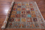 Garden Design Persian Hand Knotted Wool Rug - 6' 9" X 10' 3" - Golden Nile