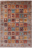 Garden Design Persian Hand Knotted Wool Rug - 6' 9" X 10' 3" - Golden Nile