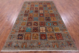 Garden Design Persian Hand Knotted Wool Rug - 6' 9" X 10' 3" - Golden Nile