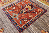 Garden Design Persian Hand Knotted Wool Rug - 6' 9" X 10' 3" - Golden Nile