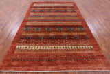 Tribal Persian Gabbeh Handmade Wool Rug - 6' 8" X 9' 10" - Golden Nile