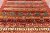 Tribal Persian Gabbeh Handmade Wool Rug - 6' 8" X 9' 10" - Golden Nile
