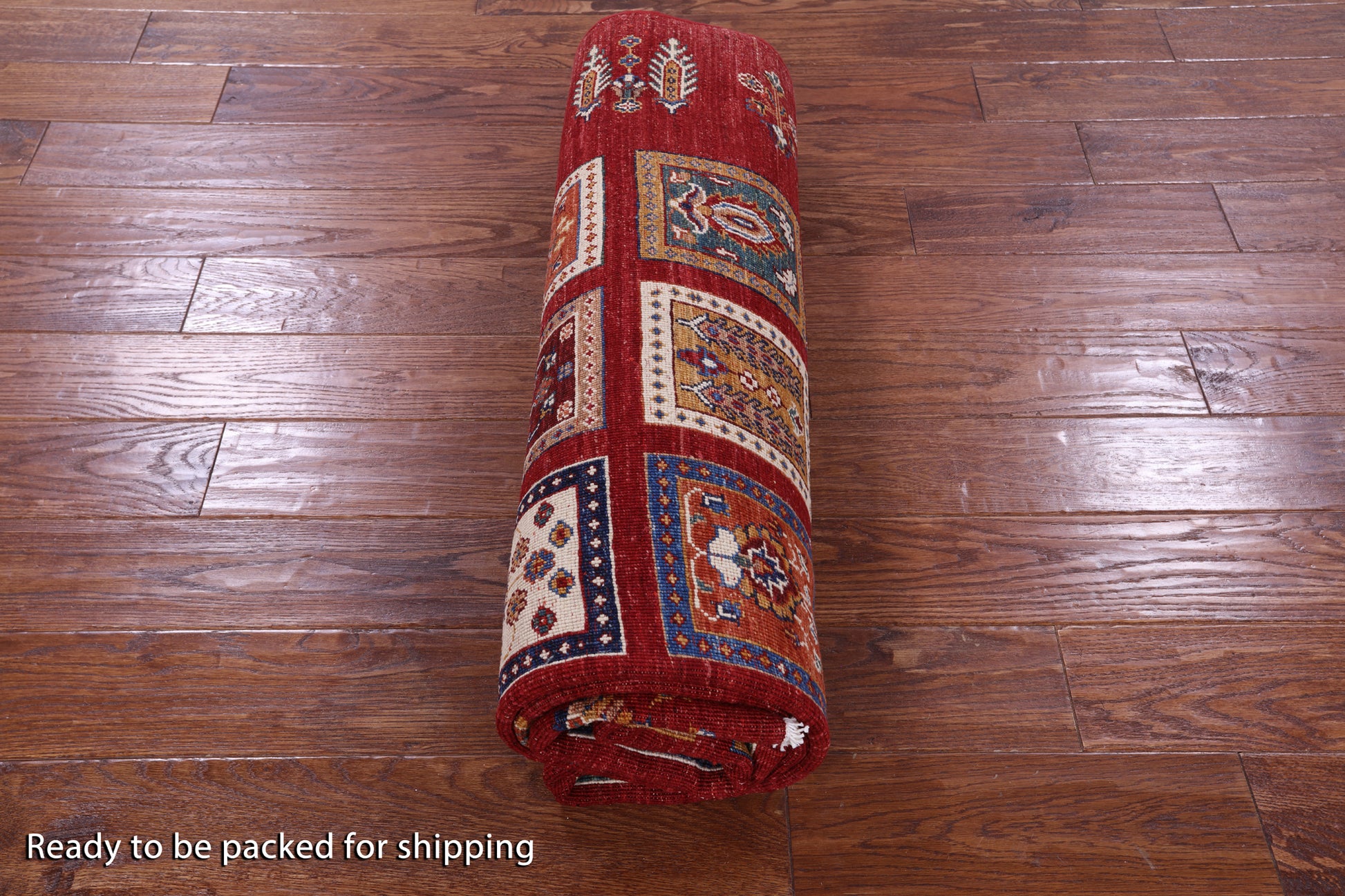 Red Garden Design Persian Hand Knotted Wool Rug - 6' 0" X 8' 2" - Golden Nile