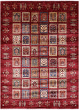 Red Garden Design Persian Hand Knotted Wool Rug - 6' 0" X 8' 2" - Golden Nile