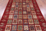 Red Garden Design Persian Hand Knotted Wool Rug - 6' 0" X 8' 2" - Golden Nile