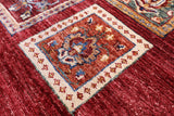 Red Garden Design Persian Hand Knotted Wool Rug - 6' 0" X 8' 2" - Golden Nile