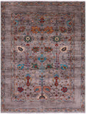 Peshawar Hand Knotted Wool Rug - 5' 10" X 7' 6" - Golden Nile