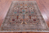 Peshawar Hand Knotted Wool Rug - 5' 10" X 7' 6" - Golden Nile