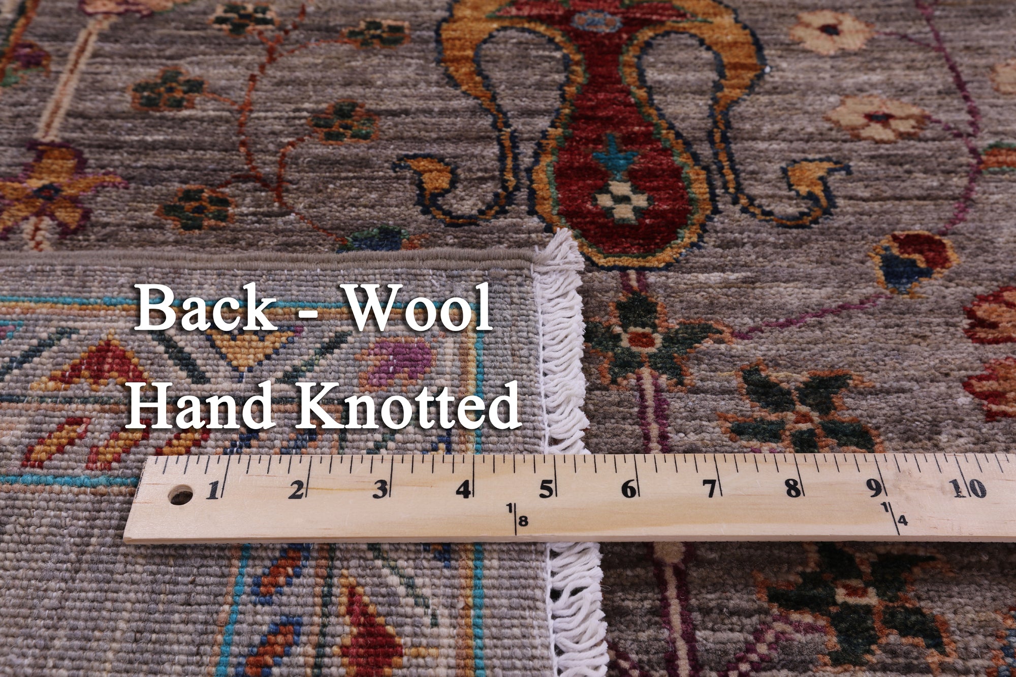 Peshawar Hand Knotted Wool Rug - 5' 10" X 7' 6" - Golden Nile