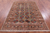 Turkmen Ersari Hand Knotted Wool Rug - 5' 10" X 7' 11" - Golden Nile