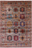 Turkmen Ersari Hand Knotted Wool Rug - 5' 7" X 8' 1" - Golden Nile