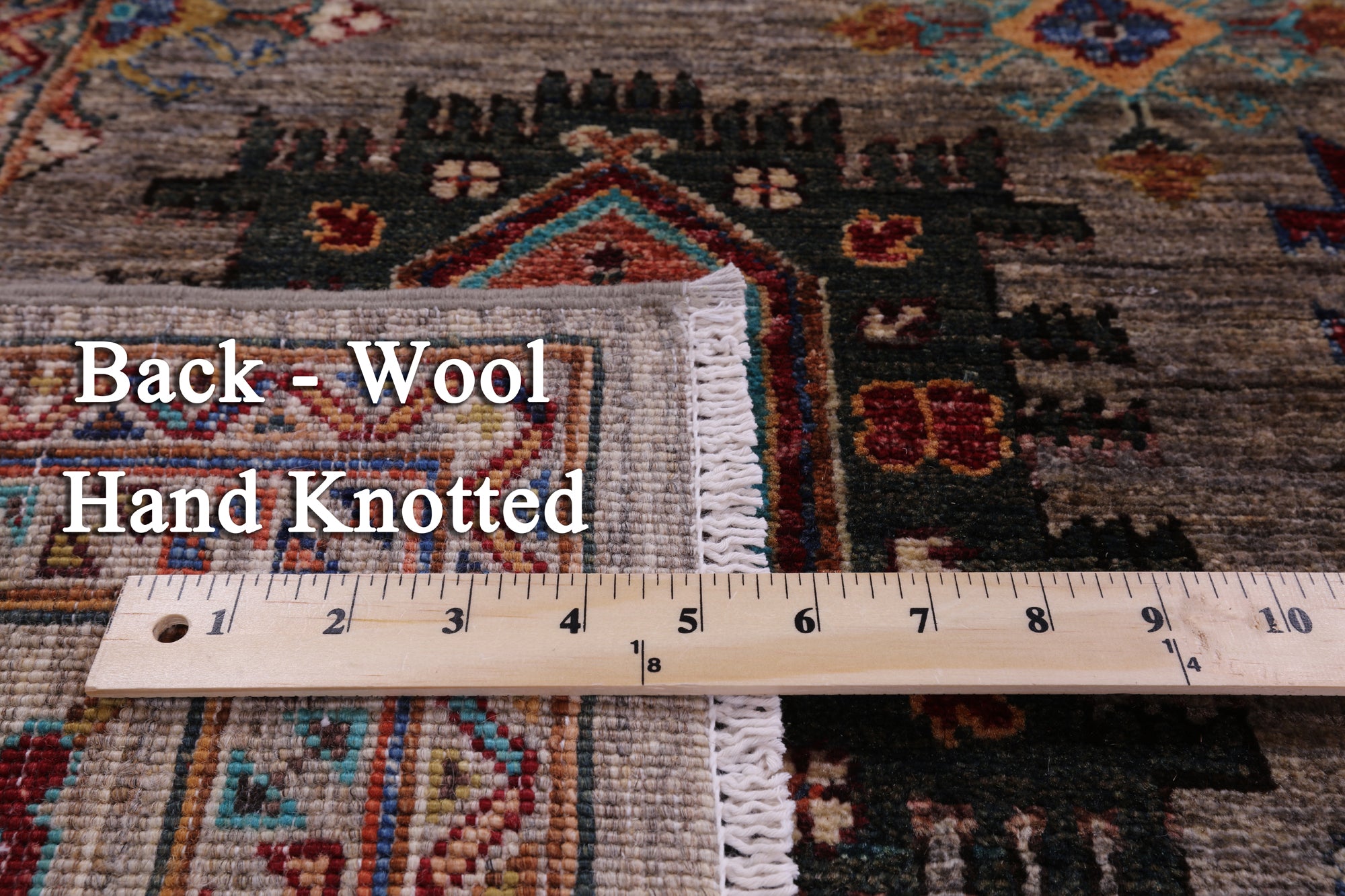 Turkmen Ersari Hand Knotted Wool Rug - 5' 7" X 8' 1" - Golden Nile