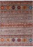 Khorjin Persian Gabbeh Hand Knotted Wool Rug - 5' 9" X 8' 0" - Golden Nile
