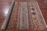Khorjin Persian Gabbeh Hand Knotted Wool Rug - 5' 9" X 8' 0" - Golden Nile