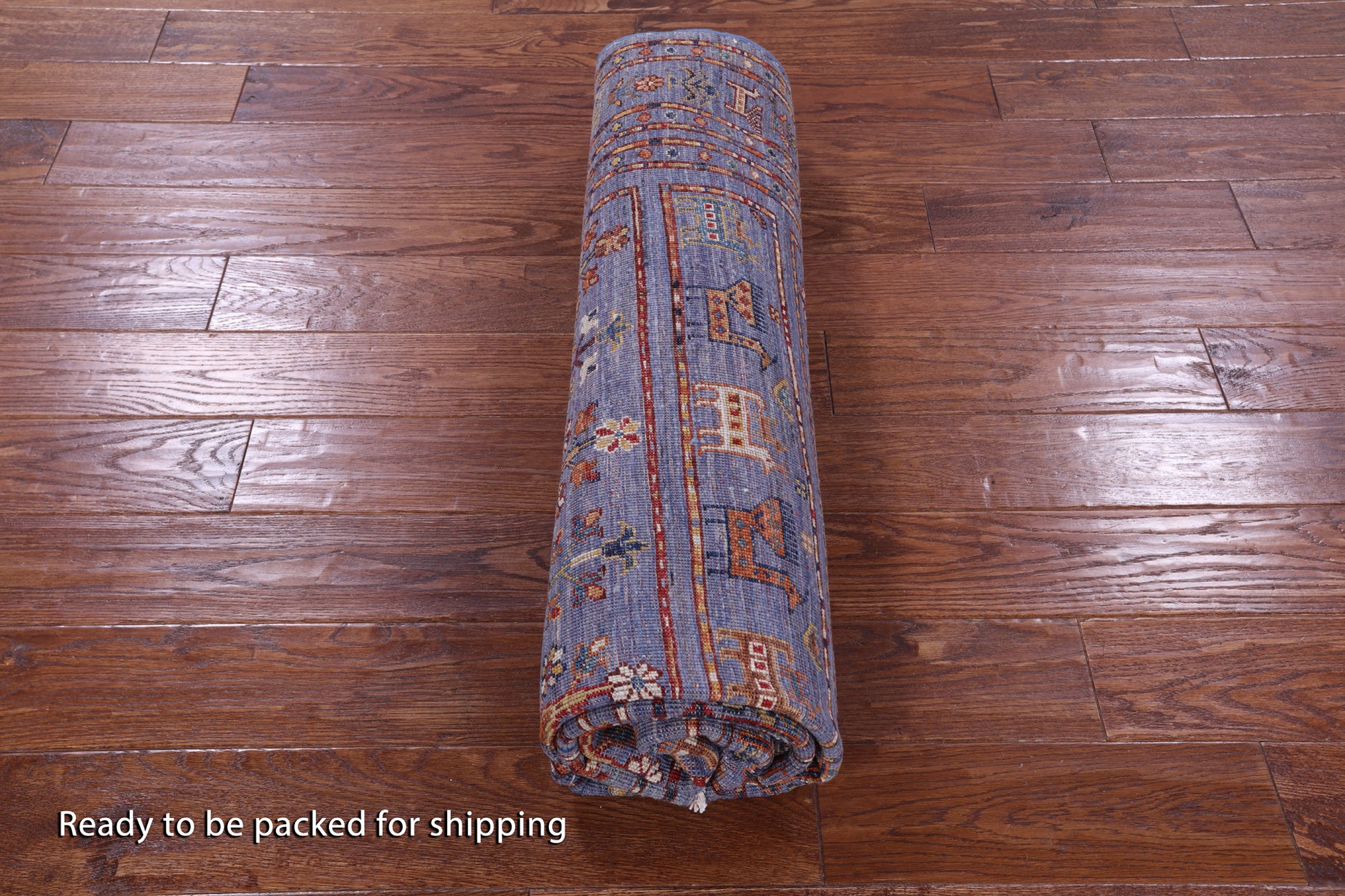 Blue Tribal Persian Gabbeh Hand Knotted Wool Rug - 5' 10" X 7' 6" - Golden Nile