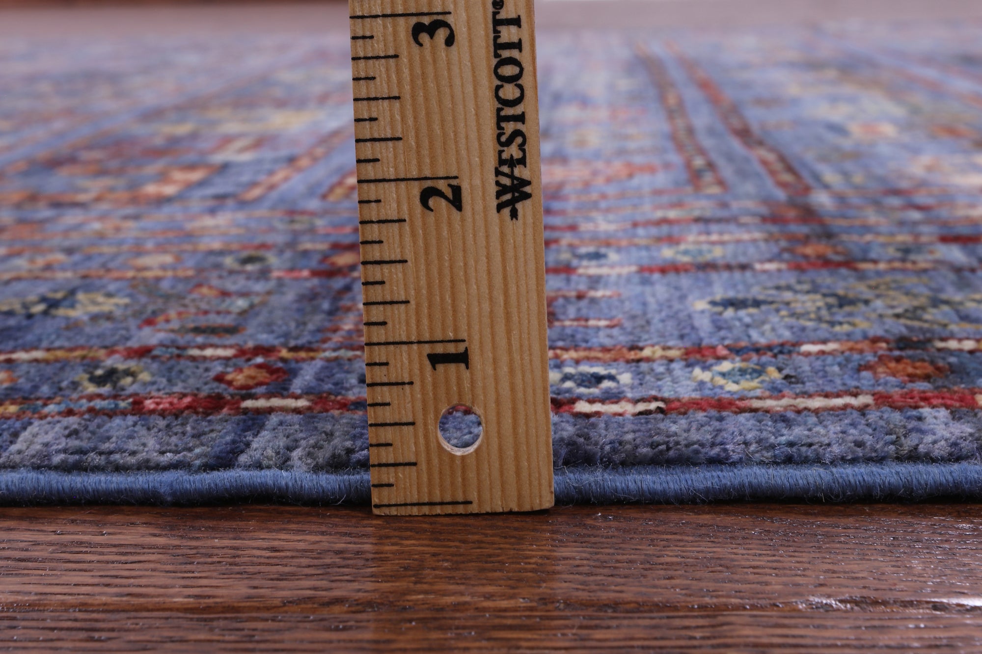Blue Tribal Persian Gabbeh Hand Knotted Wool Rug - 5' 10" X 7' 6" - Golden Nile