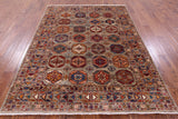 Turkmen Ersari Hand Knotted Wool Rug - 5' 9" X 7' 7" - Golden Nile