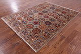 Turkmen Ersari Hand Knotted Wool Rug - 5' 9" X 7' 7" - Golden Nile