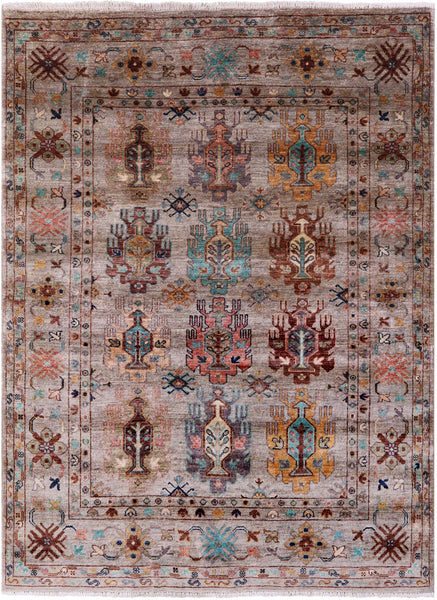 Persian Hand Knotted Wool Rug - 4' 11" X 6' 5" - Golden Nile
