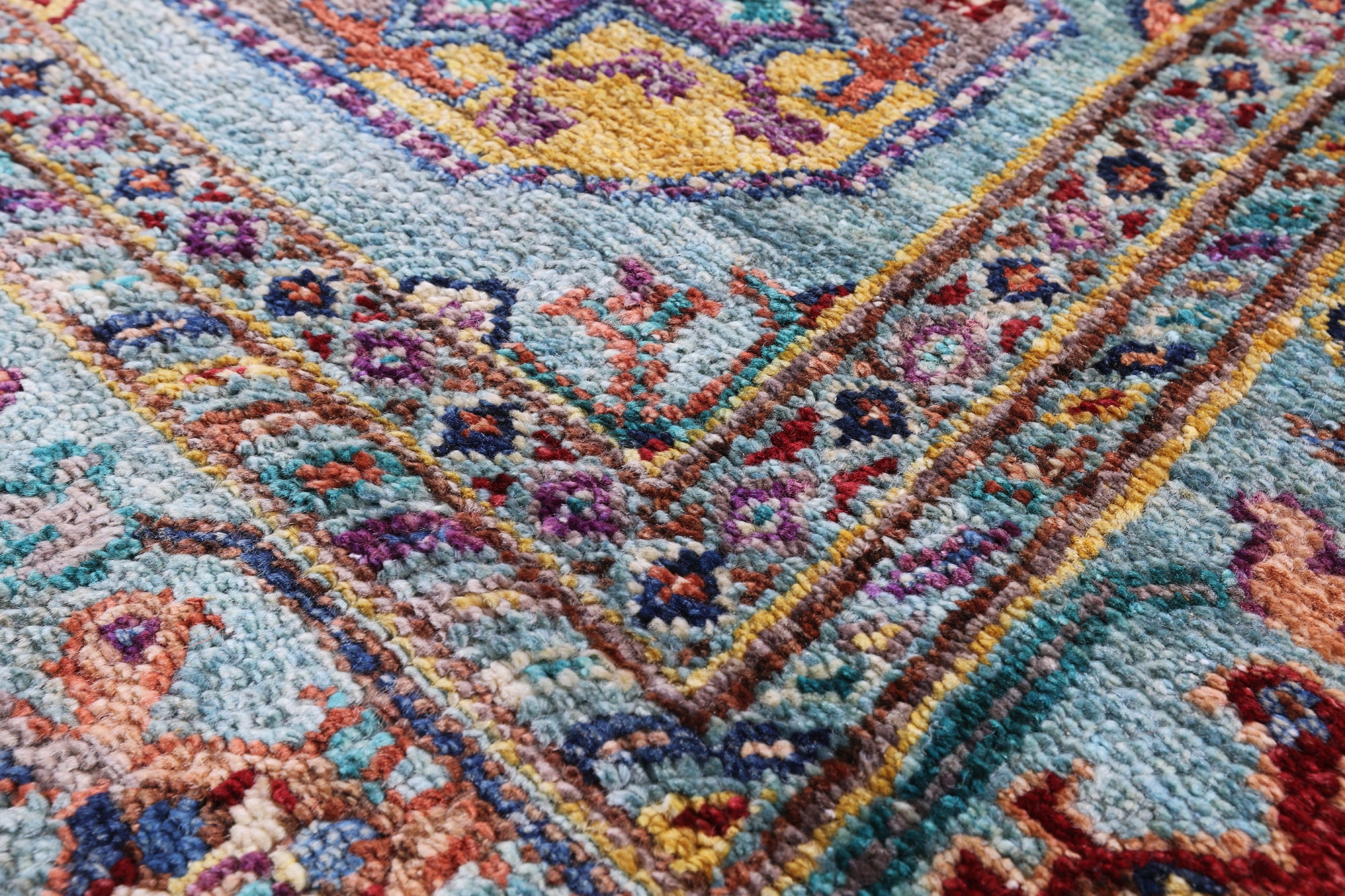 Blue Turkmen Ersari Hand Knotted Wool Rug - 4' 10" X 6' 6" - Golden Nile