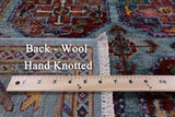Blue Turkmen Ersari Hand Knotted Wool Rug - 4' 10" X 6' 6" - Golden Nile