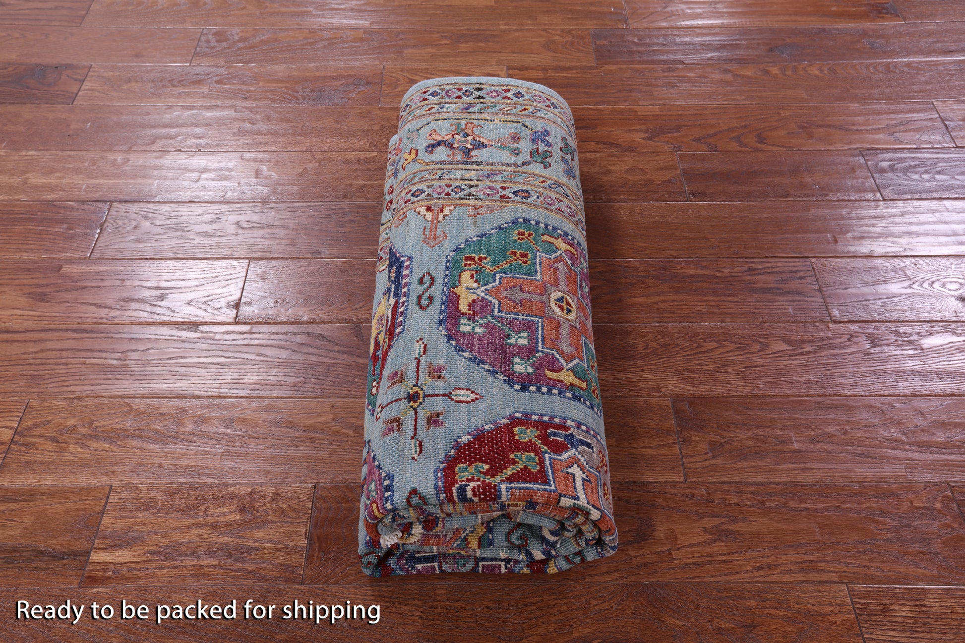 Blue Turkmen Ersari Hand Knotted Wool Rug - 4' 10" X 6' 6" - Golden Nile