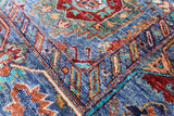 Turkmen Ersari Handmade Wool Rug - 5' 0" X 6' 8" - Golden Nile