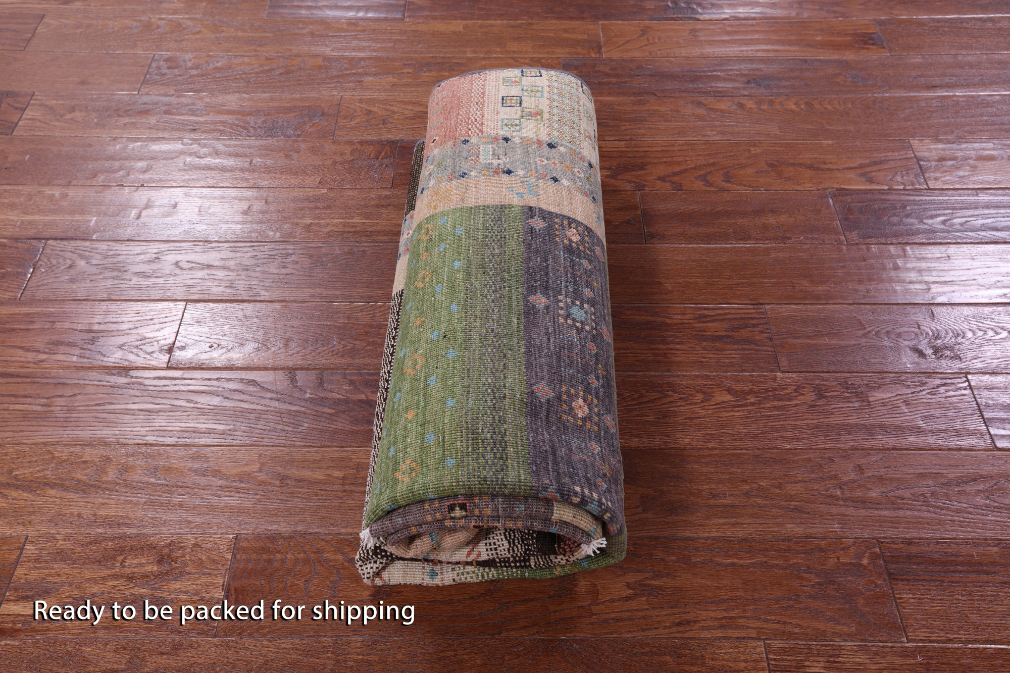Tribal Persian Gabbeh Hand Knotted Wool Rug - 5' 1" X 6' 11" - Golden Nile