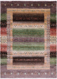 Tribal Persian Gabbeh Hand Knotted Wool Rug - 5' 1" X 6' 11" - Golden Nile