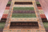 Tribal Persian Gabbeh Hand Knotted Wool Rug - 5' 1" X 6' 11" - Golden Nile