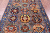 Turkmen Ersari Handmade Wool Rug - 4' 11" X 6' 11" - Golden Nile