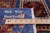 Blue Garden Design Persian Hand Knotted Wool Rug - 5' 2" X 6' 8" - Golden Nile