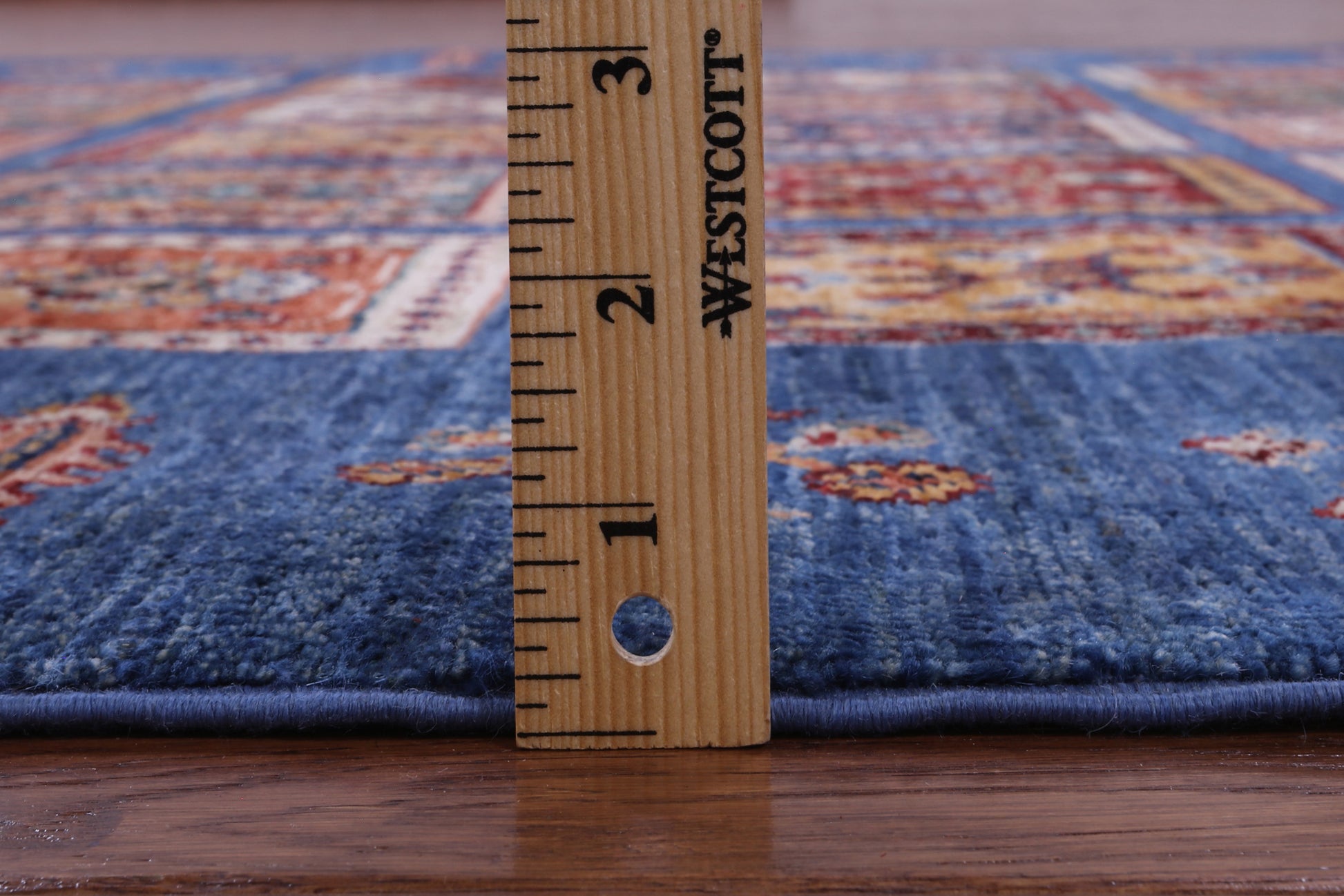Blue Garden Design Persian Hand Knotted Wool Rug - 5' 2" X 6' 8" - Golden Nile