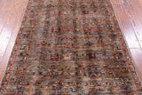 Tribal Persian Gabbeh Hand Knotted Wool Rug - 4' 0" X 5' 10" - Golden Nile