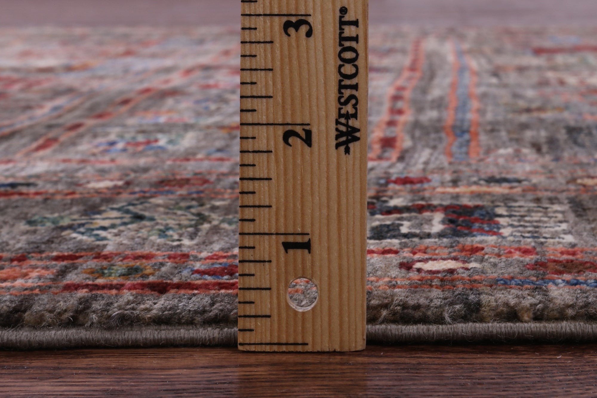 Tribal Persian Gabbeh Hand Knotted Wool Rug - 4' 0" X 5' 10" - Golden Nile