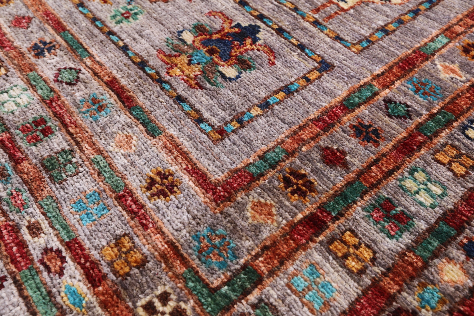 Tribal Persian Gabbeh Hand Knotted Wool Rug - 4' 0" X 5' 7" - Golden Nile