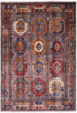 Turkmen Ersari Hand Knotted Wool Rug - 4' 2" X 5' 10" - Golden Nile