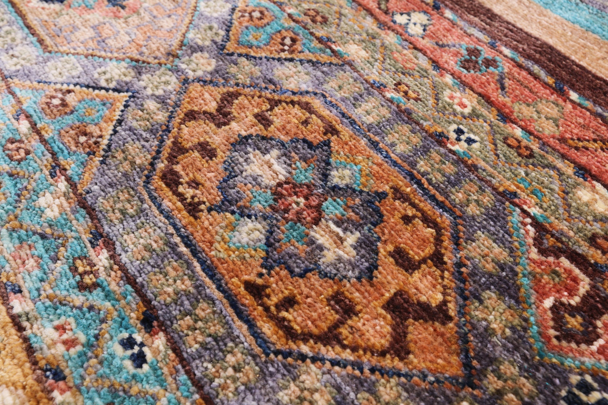 Khorjin Persian Gabbeh Hand Knotted Wool Rug - 4' 0" X 5' 9" - Golden Nile