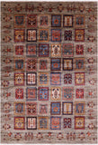 Garden Design Persian Hand Knotted Wool Rug - 5' 8" X 8' 1" - Golden Nile