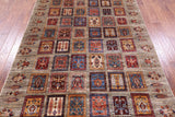 Garden Design Persian Hand Knotted Wool Rug - 5' 8" X 8' 1" - Golden Nile
