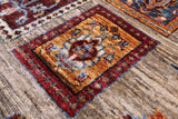Garden Design Persian Hand Knotted Wool Rug - 5' 8" X 8' 1" - Golden Nile