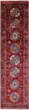 Red Turkmen Ersari Hand Knotted Wool Runner Rug - 2' 8" X 10' 8" - Golden Nile